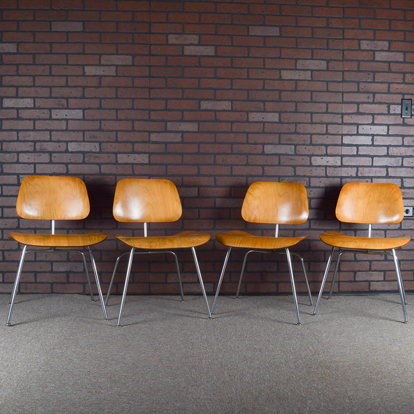 Eames DCM Plywood Dining Chairs 1st Edition Evans Production Set of 4