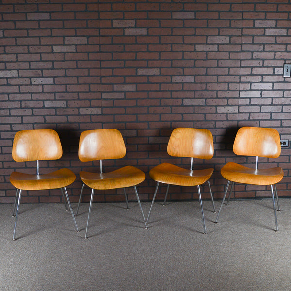 Eames DCM Plywood Dining Chairs 1st Edition Evans Production Set of 4