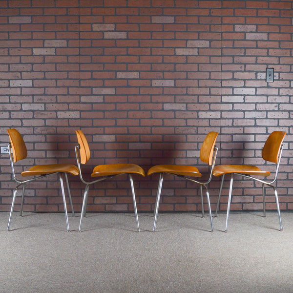 Eames DCM Plywood Dining Chairs 1st Edition Evans Production Set of 4