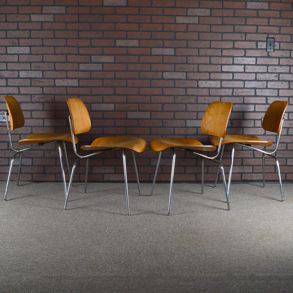 Eames DCM Plywood Dining Chairs 1st Edition Evans Production Set of 4