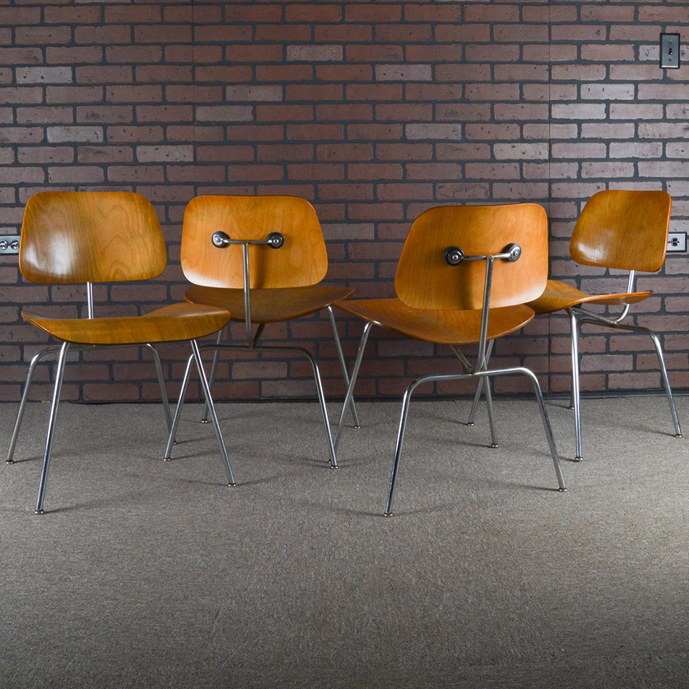 Eames DCM Plywood Dining Chairs 1st Edition Evans Production Set of 4