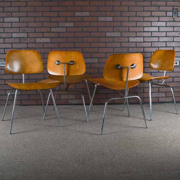 Eames DCM Plywood Dining Chairs 1st Edition Evans Production Set of 4