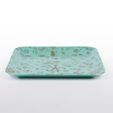 Sea Things Serving Trays Manufactured by Waverly - Turqoise & Gold - Square