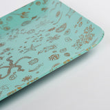 Sea Things Serving Trays Manufactured by Waverly - Turqoise & Gold - Square
