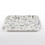 Sea Things Serving Trays Manufactured by Waverly - White & Black - Square