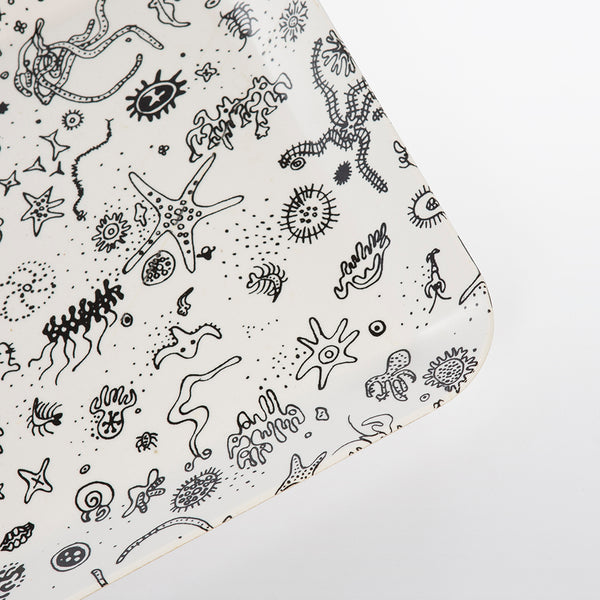 Sea Things Serving Trays Manufactured by Waverly - White & Black - Square