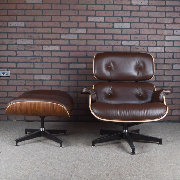 Eames Lounge Chair and Ottoman for Herman Miller - Brown Leather & Walnut
