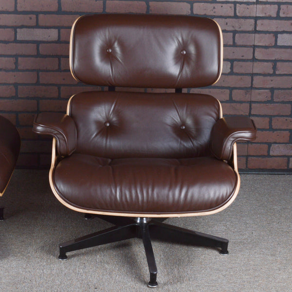Eames Lounge Chair and Ottoman for Herman Miller - Brown Leather & Walnut