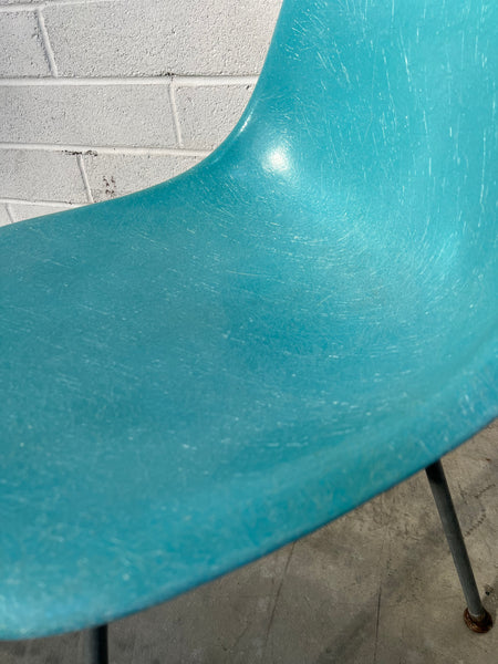 Eames DSX Fiberglass Shell Chairs for Herman Miller - Vintage Turquoise
