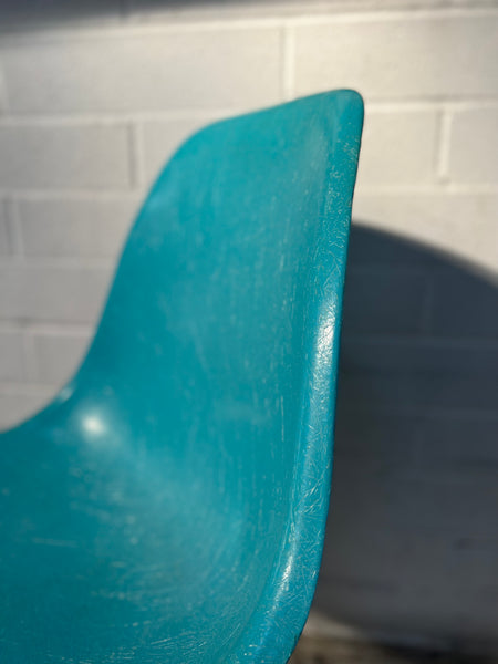 Eames DSX Fiberglass Shell Chairs for Herman Miller - Vintage Turquoise