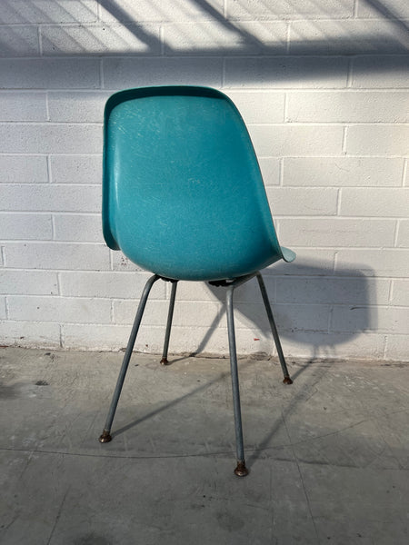 Eames DSX Fiberglass Shell Chairs for Herman Miller - Vintage Turquoise