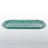 Sea Things Serving Trays Manufactured by Waverly - Turquoise & Gold- Rectangle