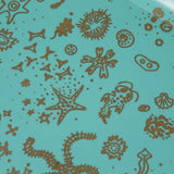 Sea Things Serving Trays Manufactured by Waverly - Turquoise & Gold- Rectangle