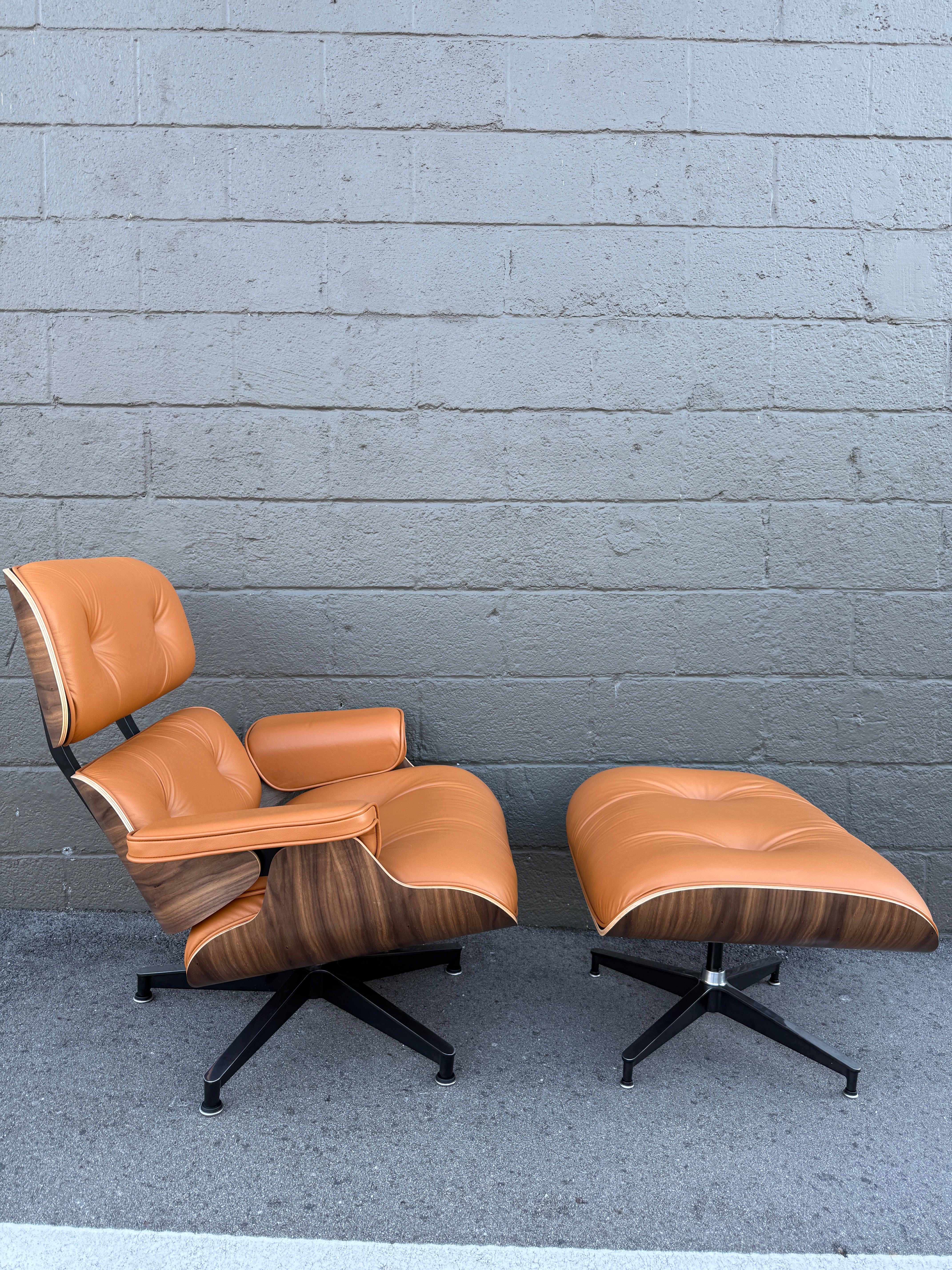 Eames Lounge Chair and Ottoman for Herman Miller - Caramel Leather & Walnut