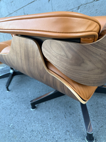 Eames Lounge Chair and Ottoman for Herman Miller - Caramel Leather & Walnut