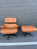 Eames Lounge Chair and Ottoman for Herman Miller - Caramel Leather & Walnut