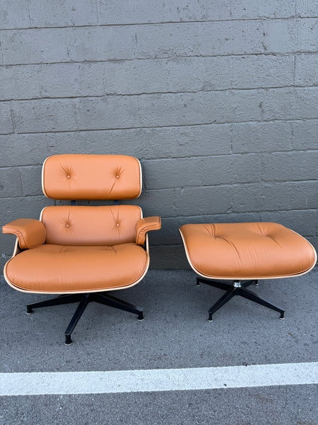 Eames Lounge Chair and Ottoman for Herman Miller - Caramel Leather & Walnut