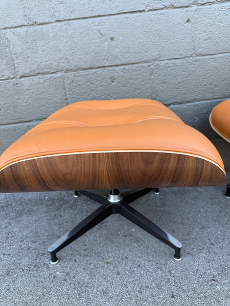 Eames Lounge Chair and Ottoman for Herman Miller - Caramel Leather & Walnut
