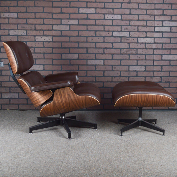 Eames Lounge Chair and Ottoman for Herman Miller - Brown Leather & Walnut