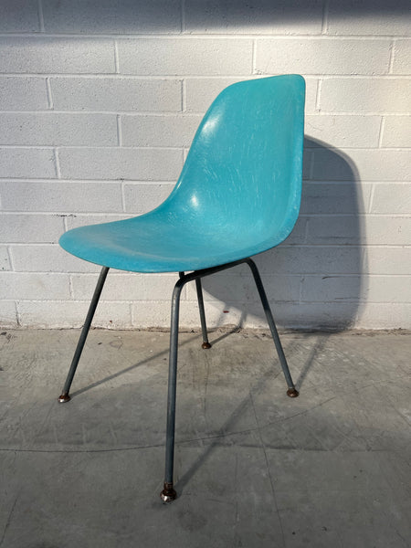 Eames DSX Fiberglass Shell Chairs for Herman Miller - Vintage Turquoise